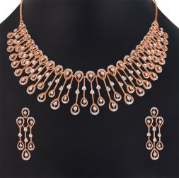 Mesmerizing 14KT Rose Gold Astra Jewellery Set