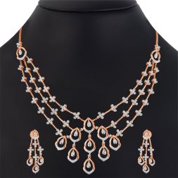 Grandeur Diamond Astra Jewellery Set in 14KT Rose Gold