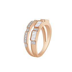 18KT Rose Gold Mother of Pearls Desired Finger Ring