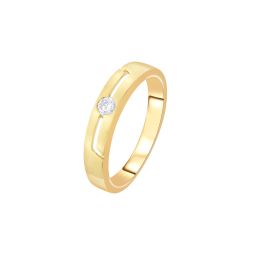 Scintillating Yellow Gold Ring For Men