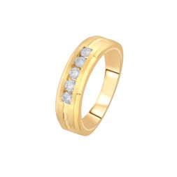 Artistic Men's 18Kt Yellow Gold Band