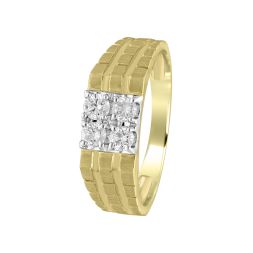 Stately Finger Ring For Men With Diamonds