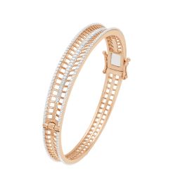 Gleaming Diamond and Rose Gold Bracelet