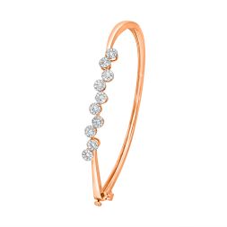 14KT Delicate Rose Gold and Diamond Bracelet