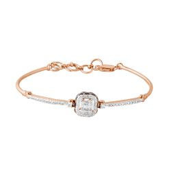 Square Diamond Bracelet in 14KT Rose Gold