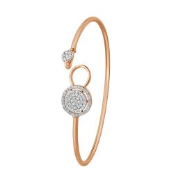 14KT Rose Gold Circular Diamond Bracelet