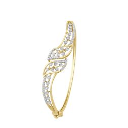 Paisley Motif Diamond Bracelet in 14KT Gold