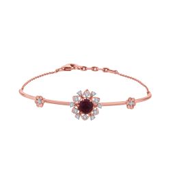 Stunning Gemstones Floral Bracelet