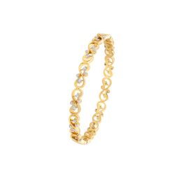 14t Yellow Gold and Diamond Bangle