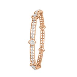 Geometric Pattern Diamond Bangle