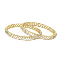 Lattice Patterned Diamond Bangle