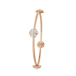 Dazzling Diamond Bangle in 18KT Rose Gold