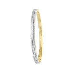 Charming 18KT Yellow Gold and Diamond Bangle