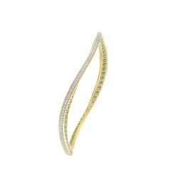 Dazzling 18KT Yellow Gold and Diamond Bangle