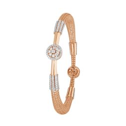 Exquisite 18KT Rose Gold Lattice Design Bangle