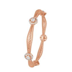 Resplendent Diamond Bangle in 18KT Rose Gold