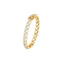 Leaf Design Diamond Bangle