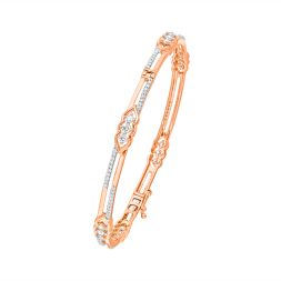 Fine Diamond Bangle in 18Kt Rose Gold