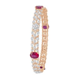 14KT Rose Gold Bejewelled Bangle