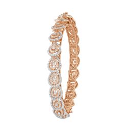 Teardrop Design 18KT Rose Gold Bangle