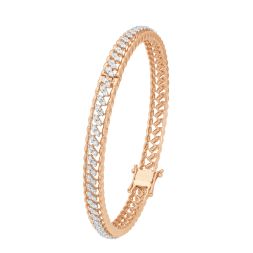 Sparkling Diamond Bangle in Rose Gold