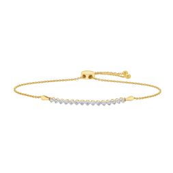 Stylish 18KT Yellow Gold Crown Star Bracelet