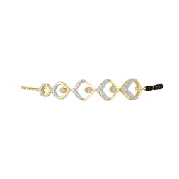 Dewdrop Diamond Bracelet in 14KT yellow Gold