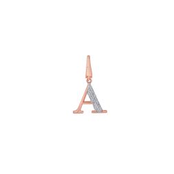 A Alphabet Diamond Pendant in 14KT Rose Gold