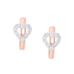 Heart Shaped Diamond Earrings