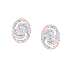 Bejewelled 14KT Rose Gold Earrings