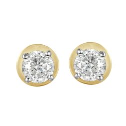 Beautiful Crown Star Earrings in 18KT Yellow Gold