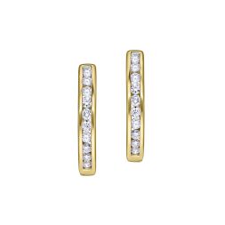 Graceful Diamond Hoop Earrings