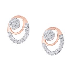 Oval Rose Gold Earrings