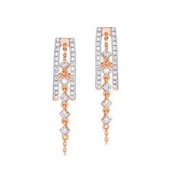 Diamond Earrings in 18KT Rose Gold