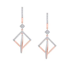 Delicate Diamond Danglers in 18KT Rose Gold