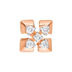 Breathtaking Diamond and Rose Gold Earrings