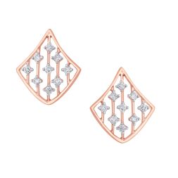 Fascinating Geometric Diamond Earrings