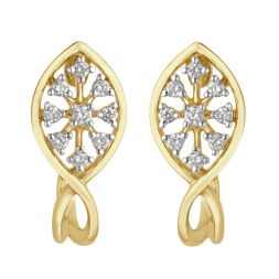 Charming 14KT Rose Gold and Diamond Earrings