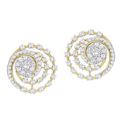 Spiral Diamond Earrings