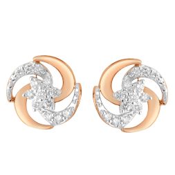 Spiral Petalled 14KT Rose Gold Earrings