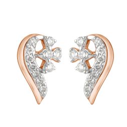 Delicate 14KT Rose Gold Curved Earrings