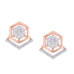 Geometric 14KT Rose Gold Earrings