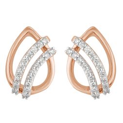 Sparkling Teardrop Design Diamond Earrings