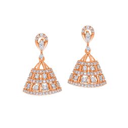 Stunning 14KT Rose Gold Jhumki Earrings