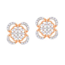 Gleaming Rose Gold Earrings