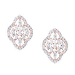 Brillant Earrings in 18KT Rose Gold