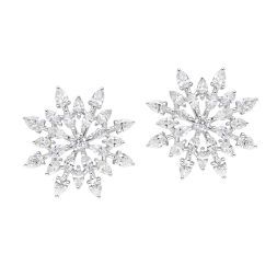 Bejewelled 18KT White Gold Earrings