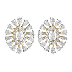 Oval Diamond Earrings