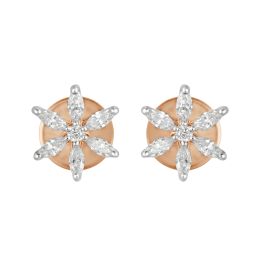 Statement Diamond Earrings in Rose Gold