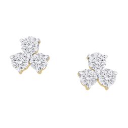 Enchanting Crown Star Diamond Studs in Rose Gold